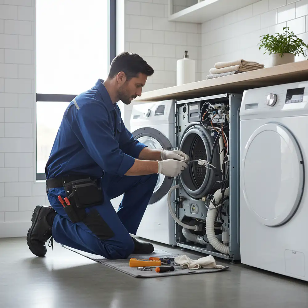 Reparatie van een wasmachine